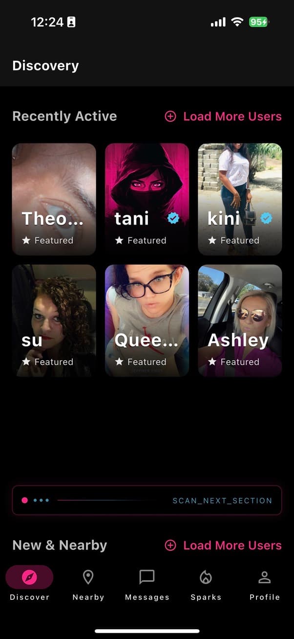 LezFindr App Discovery Screen