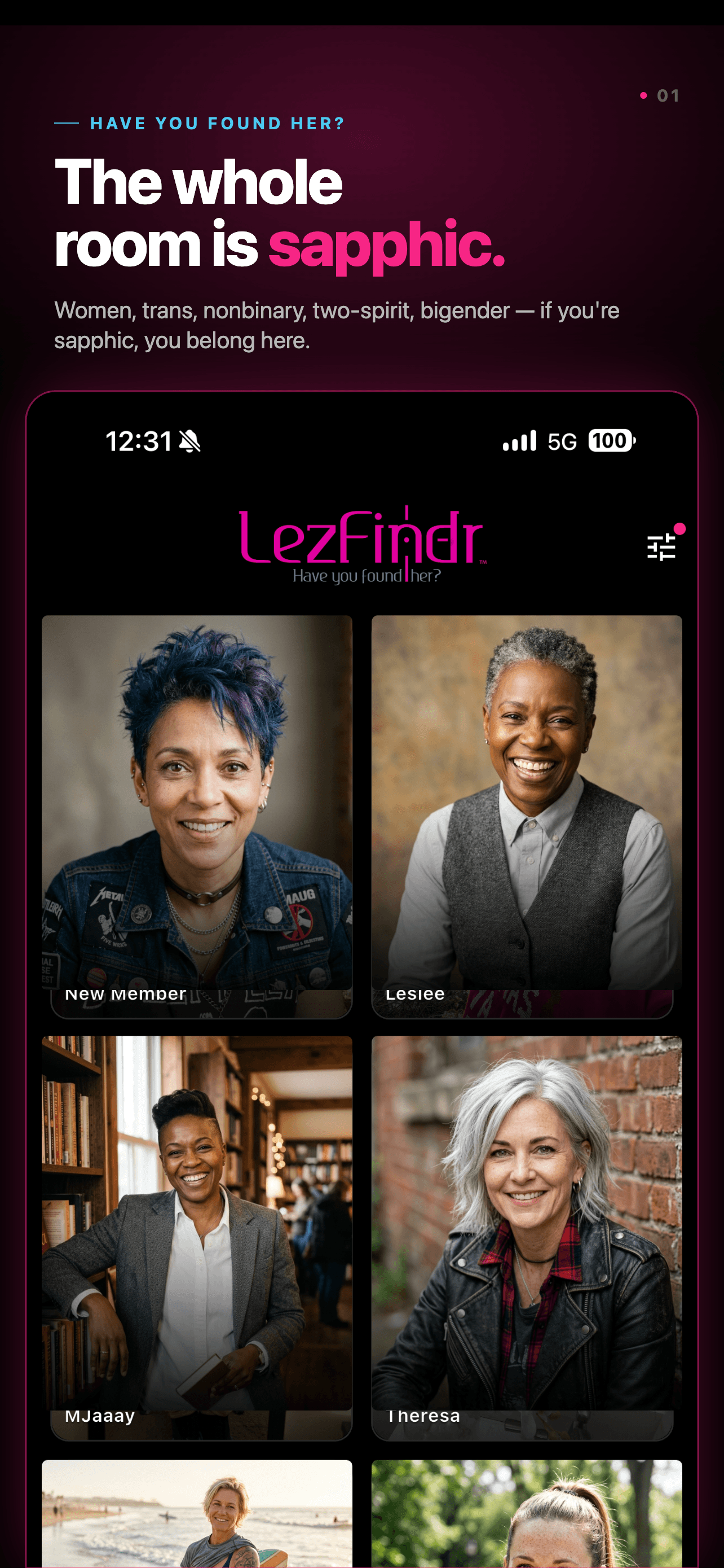 The whole room is sapphic — women, trans, and non-binary